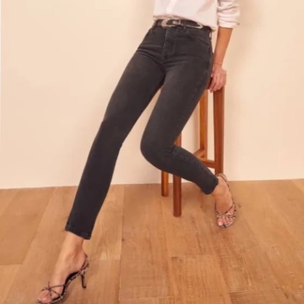 Reformation Serena High Black Skinny Jeans - size 30